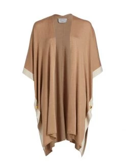 St. John Colorblocked Jersey Poncho