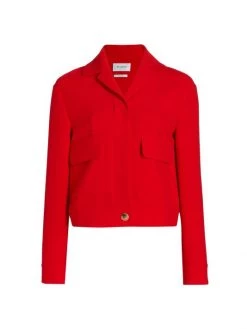 St. John Stretch Wool Crepe Jacket