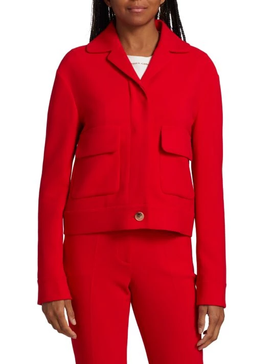 St. John Stretch Wool Crepe Jacket - Image 3