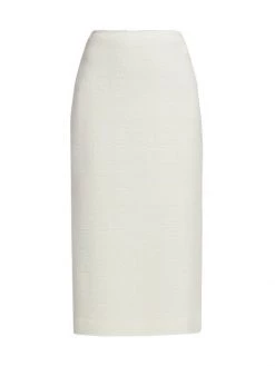 St. John Textured Tweed Skirt