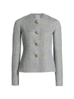 St. John Metallic Knit Jacket