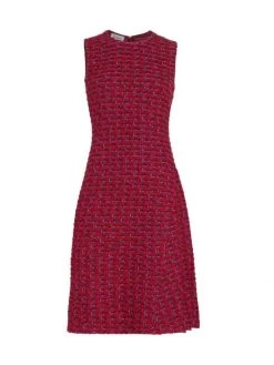 St. John Tweed Bouclé Midi Dress