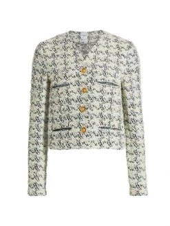 St. John Boucle Eyelash Tweed Jacket