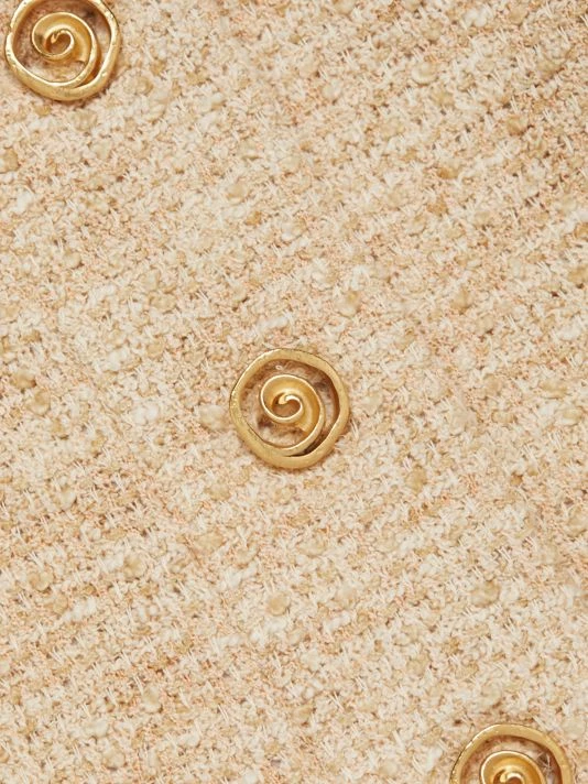 St. John Stretch Boucle Knit Tweed Jacket - Image 7