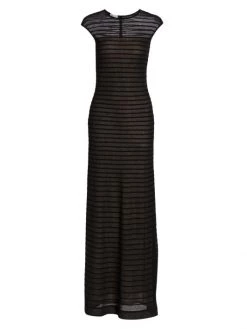 St. John Degradé Sheer Knit Gown