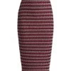 St. John Geometric Knit Pencil Skirt