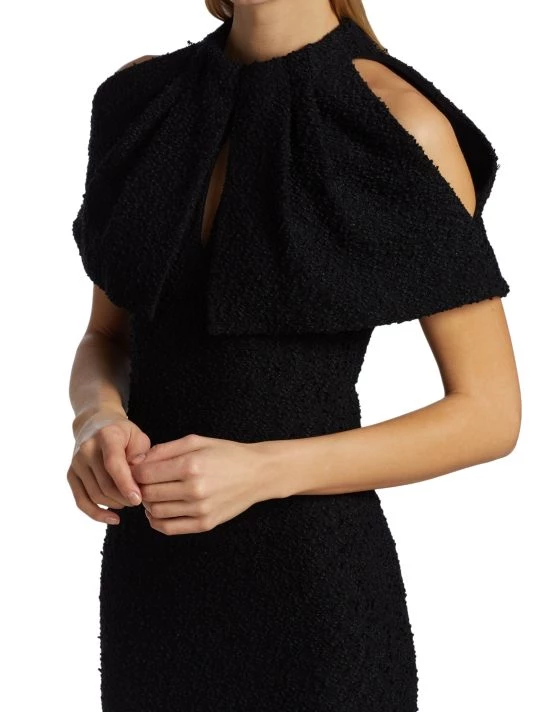 St. John Shimmering Knit Draped Neck Gown - Image 6