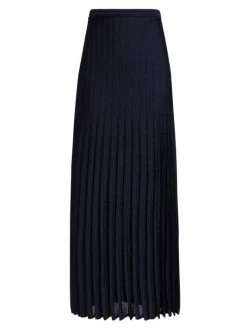 St. John Shimmer Pleated Maxi Skirt
