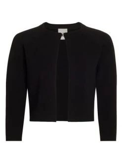 St. John Cropped Double-Knit Jacket