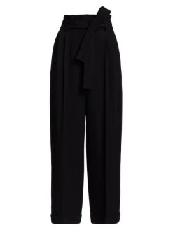 St. John Belted Pleated Trousers