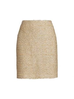 St. John Metallic Eyelash Tweed Skirt