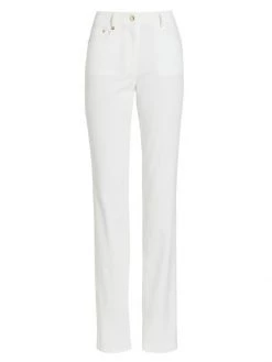 St. John Gathered Stretch-Gabardine Pants
