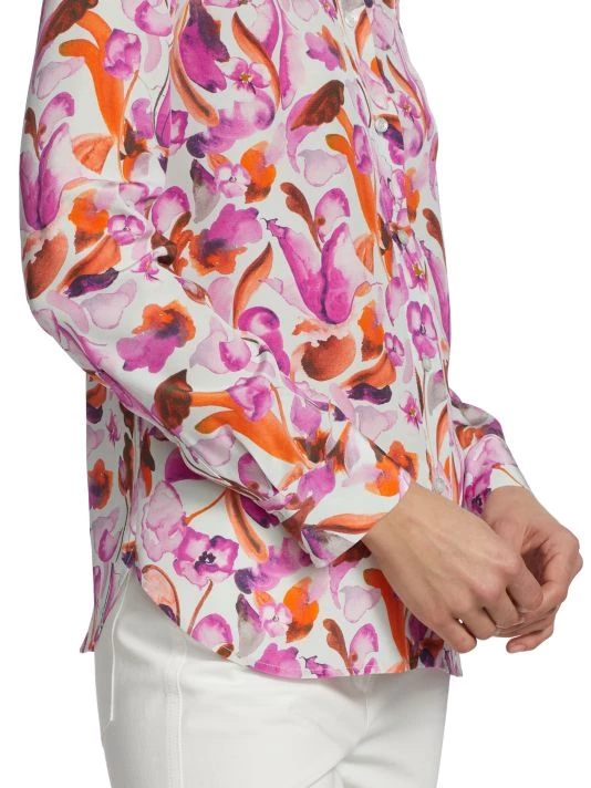 St. John Watercolor Floral Print Blouse - Image 6