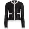 St. John Cropped Sequin Knit Jacket