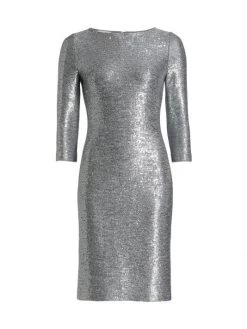 St. John Sequin-Embellished Knit Minidress