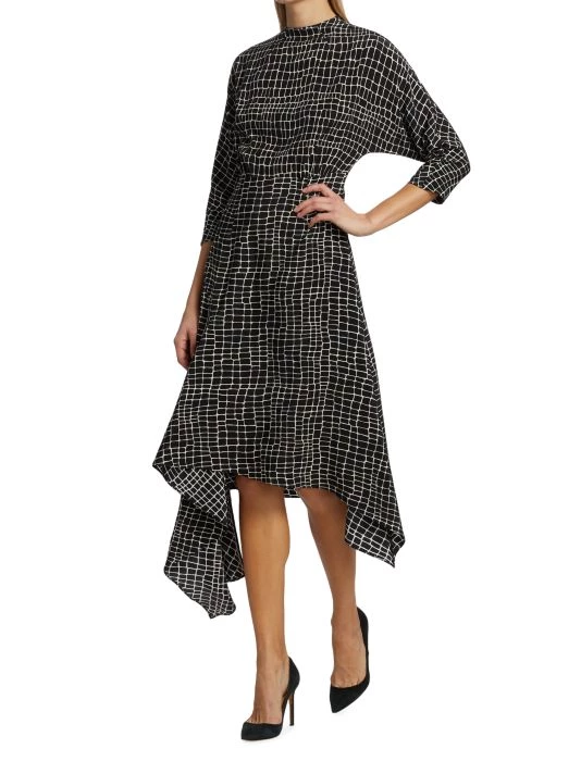 St. John Crocodile Print Handkerchief Dress - Image 2