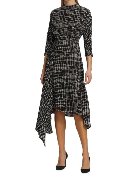 St. John Crocodile Print Handkerchief Dress - Image 3