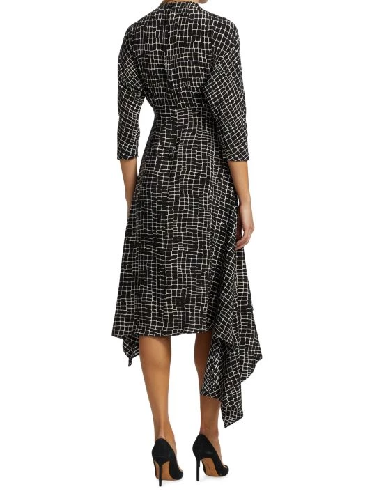 St. John Crocodile Print Handkerchief Dress - Image 5