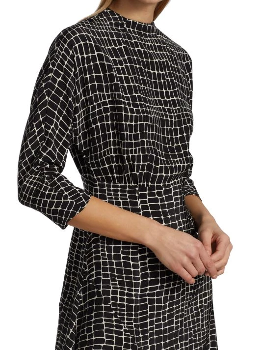 St. John Crocodile Print Handkerchief Dress - Image 6