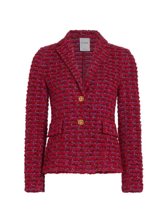 St. John Tailored Tweed Bouclé Jacket