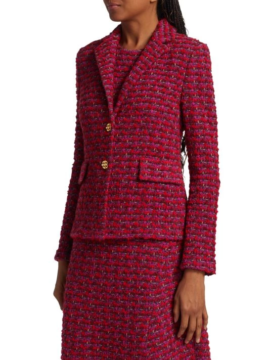 St. John Tailored Tweed Bouclé Jacket - Image 4