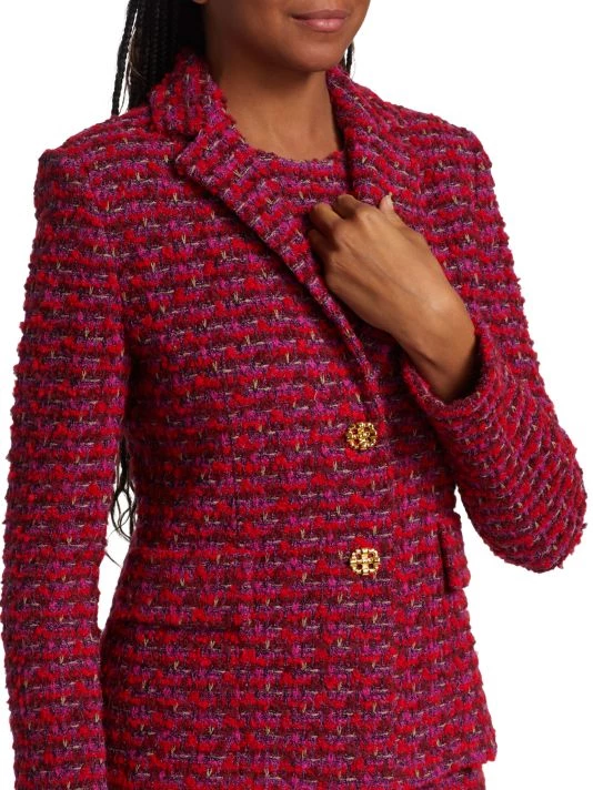 St. John Tailored Tweed Bouclé Jacket - Image 6