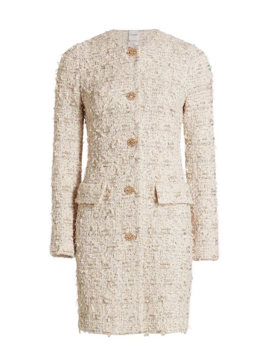 St. John Novelty Sequin Tweed Minidress