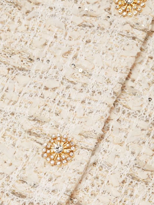 St. John Novelty Sequin Tweed Minidress - Image 7