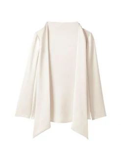 St. John Long-Sleeve Liquid Satin Blouse