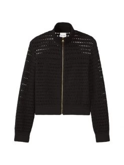 St. John Openwork Crocheted Knit Jacket