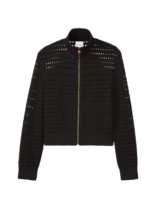 St. John Openwork Crocheted Knit Jacket